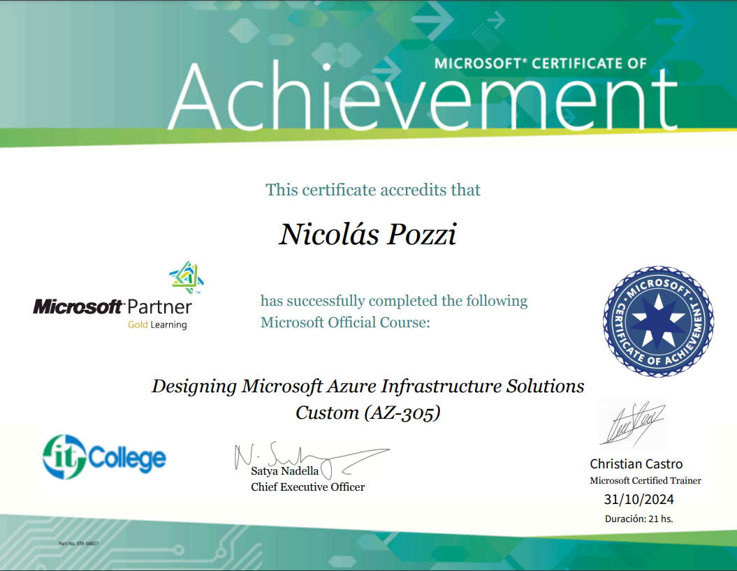 Azure AZ-305 Certified